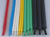 1m 11mm dia high temperature black soft flexible cable sleeve insulation heat silicone rubber shrinkable tubing shrinking tube