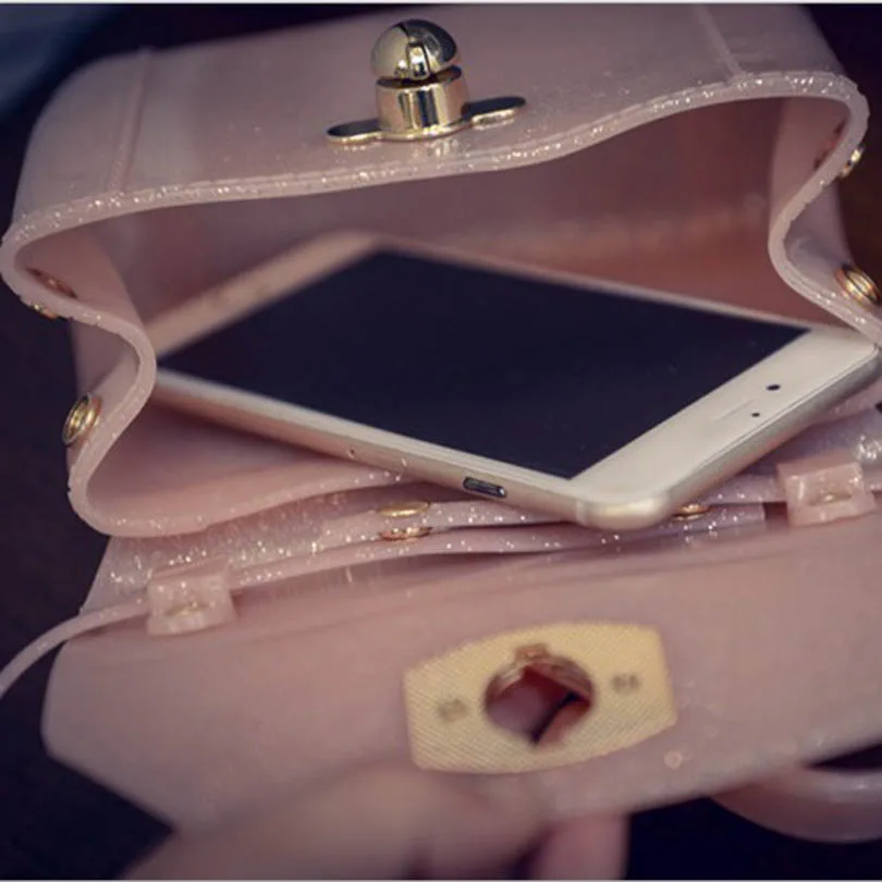 Летняя женская мини прозрачная хозяйственная сумка из силикагеля женские