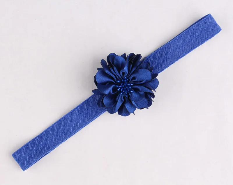 (4 шт./лот) Детские повязки на голову с 2 ''складными матовыми цветами