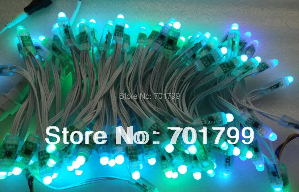 100 шт. 12 в пост. Тока мм WS2811 led pixel node с полностью белый провод (20AWG) класс IP68|ip68