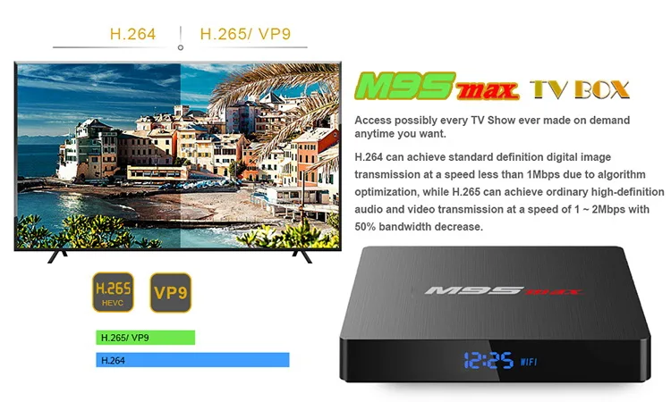 M9S MAX Amlogic S905W Android 7,1 tv BOX 2 Гб 16 Гб четырехъядерный KD 17,5 HD 4 K WiFi умный потоковый медиаплеер+ пульт дистанционного управления