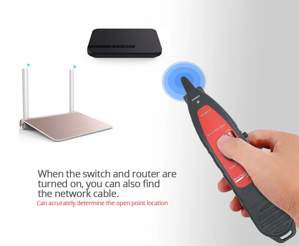 Noyafa NF-300 для BNC USB RJ11 Телефон RJ45 локальной сети провода трекер анти-помех тон Tracer кабельный тестер