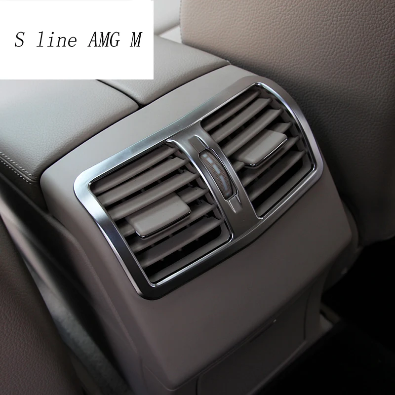 

Car styling Chrome Armrest Box Rear Air Condition Vent Cover Trim Air Outlet decorative for Mercedes Benz W212 E Class 2013-2015