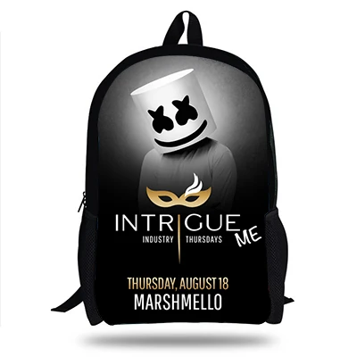16a7088 Новейший рюкзак Marshmello, черный рюкзак, набор для детей, модные школьные сумки для мальчиков и девочек, рюкзак - Цвет: 16a7088