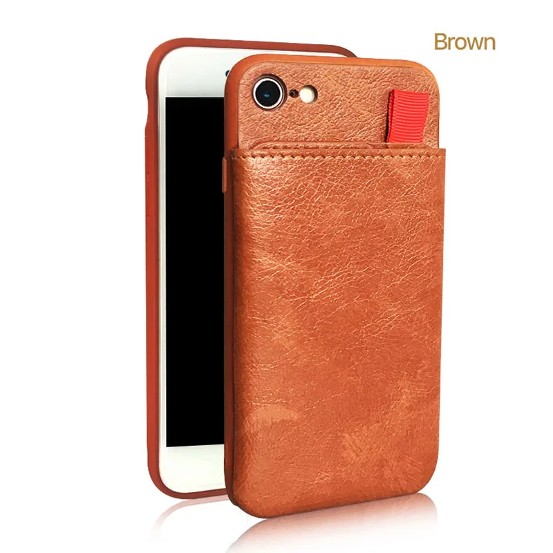 Brown Роскошный кожаный чехол LUPHIE для iPhone X XS Max XR 8 7 6S Plus чехол s держатель для карт кожаный чехол для iPhone 11 Pro max чехол - Цвет: Brown