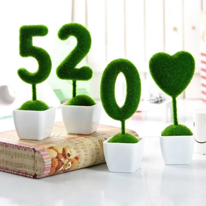 

Flone Artificial fake Plants potted Simulation Plastic Bonsai Wedding home decoration Valentine's Day Gift Creative