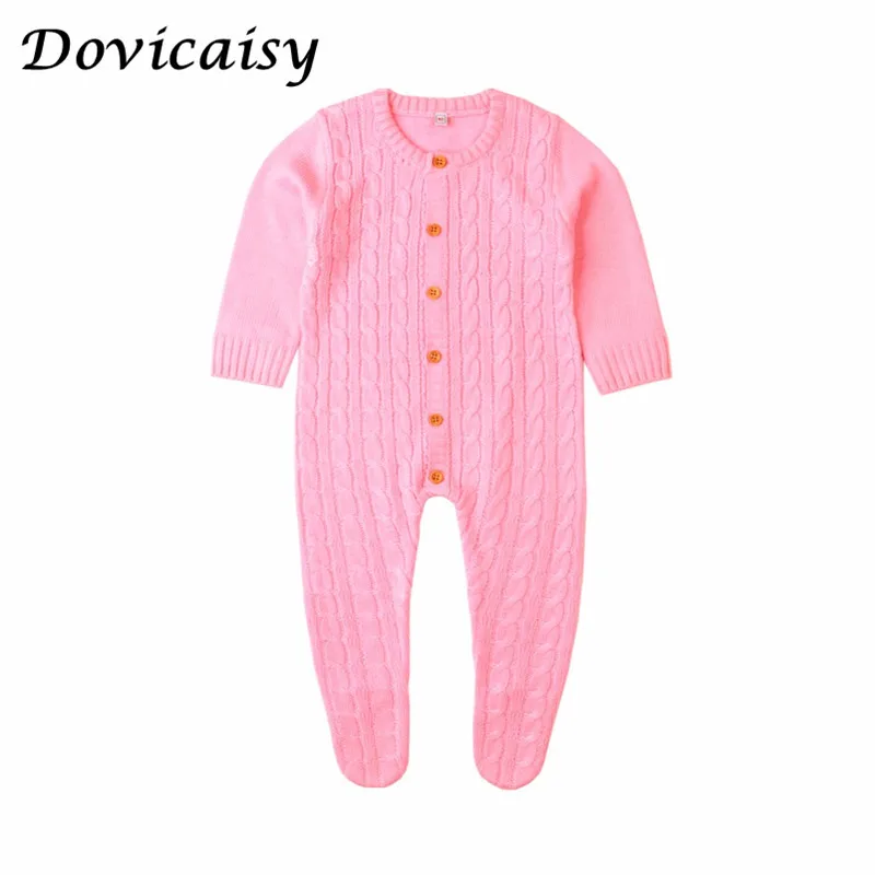 2018 осенне-зимний детский комбинезон вязаная одежда для маленьких мальчиков и