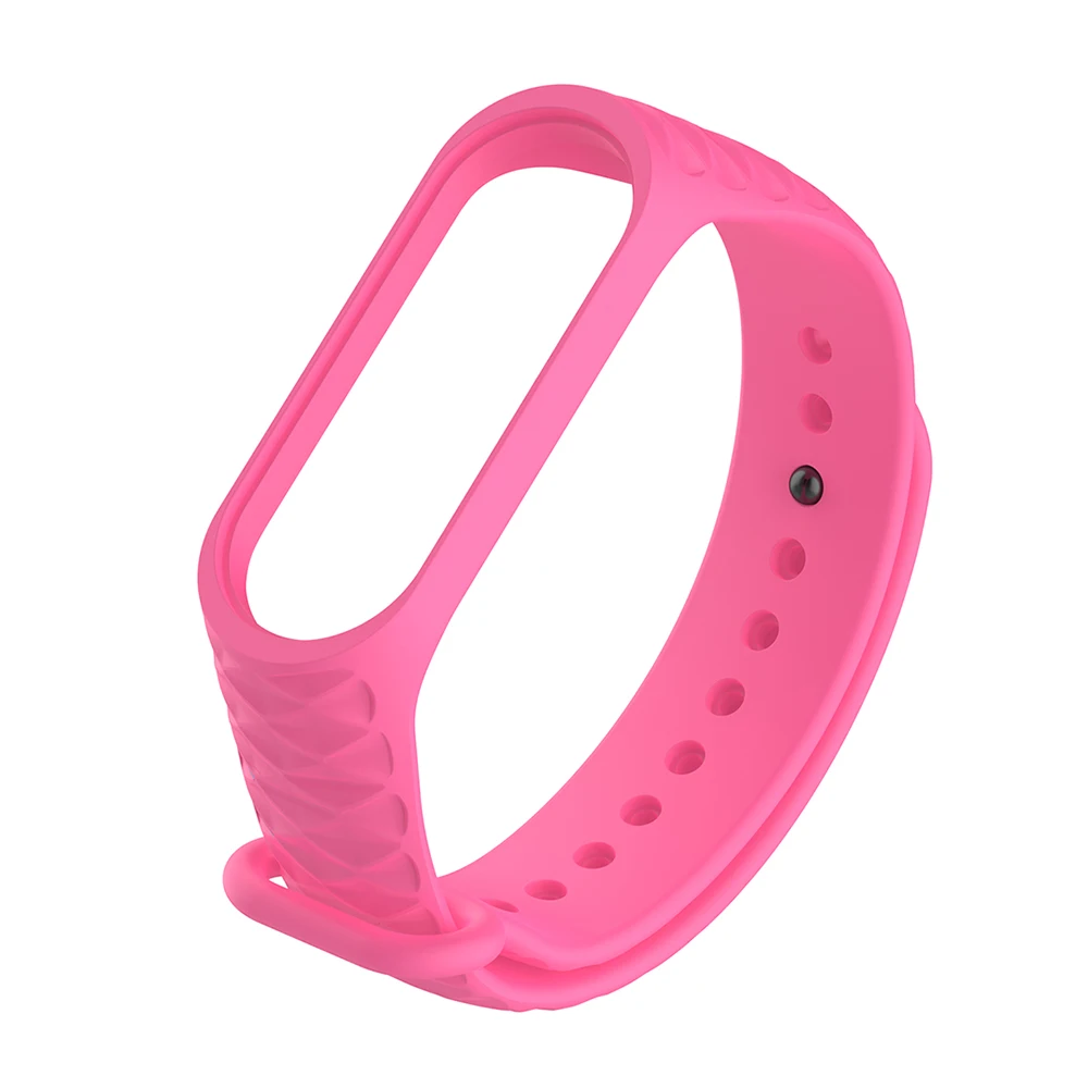 Розовый Умный ремешок для часов на замену наручный ремешок для Xiao-Mi Band 3/4 Универсальный ТПУ ремешок на запястье ремни - Цвет: Розовый