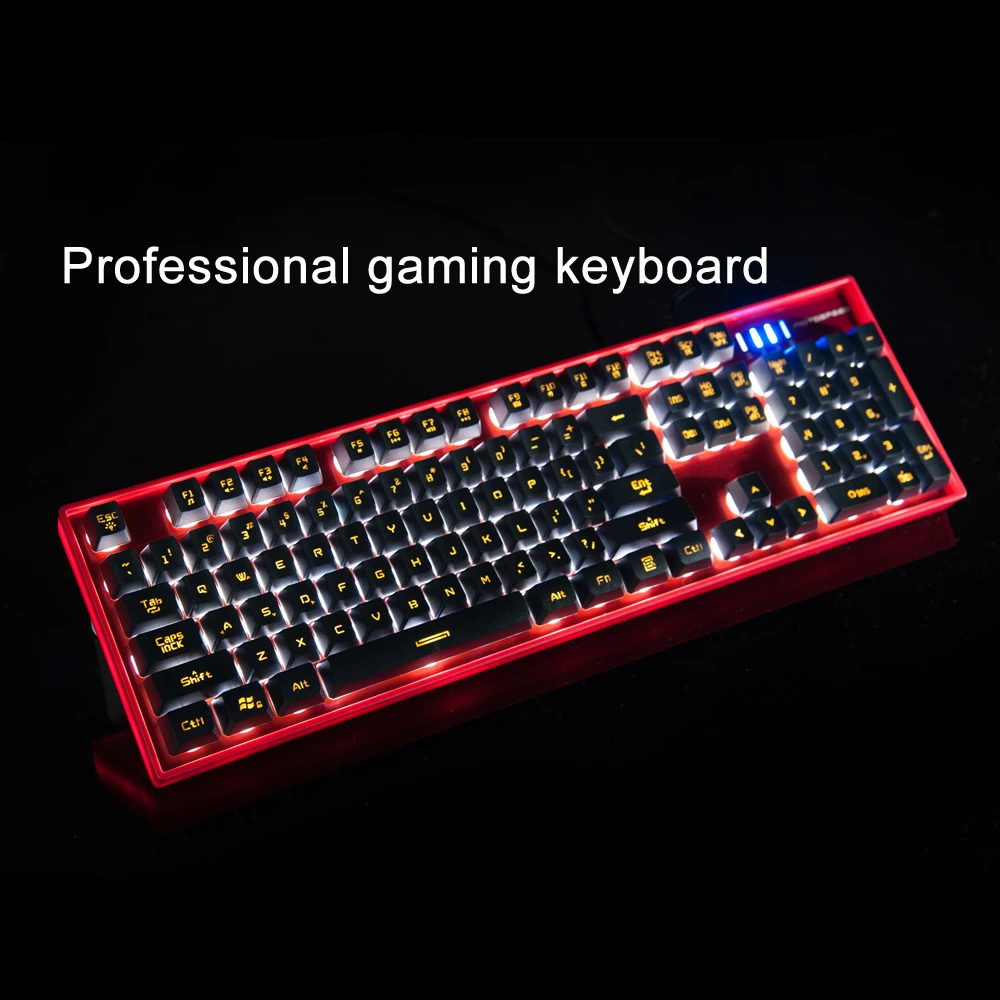 Motospeed K10 эргономичная мультимедийная профессиональная игровая клавиатура Esport Радужный светодиодный с подсветкой 104 клавиш USB Проводная игровая клавиатура