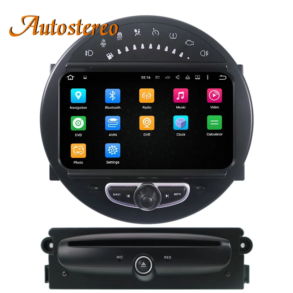Android 9 автомобильный gps-навигация, dvd-плеер головное устройство для Mini Cooper 2006-2013 экран головное устройство мультимедийный плеер радио магнитофон