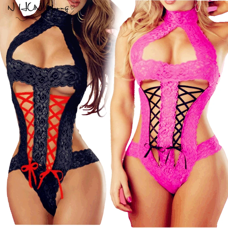 Сексуальное ГОРЯЧЕЕ нижнее белье женское babydolls на шнуровке для ночного клуба