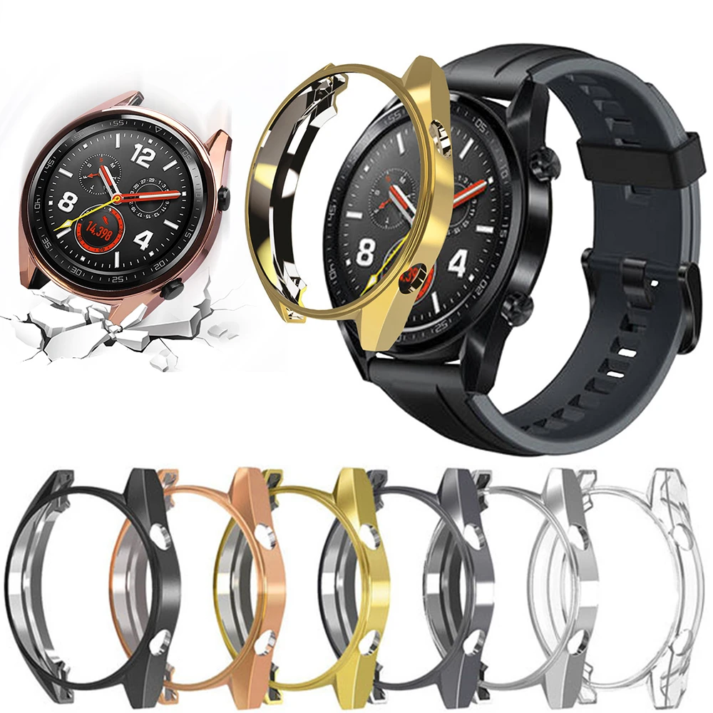 Для huawei Watch GT 42 мм 46 мм/huawei Watch 2 Pro с гальваническим покрытием защитный чехол с защитой от царапин полый ТПУ чехол