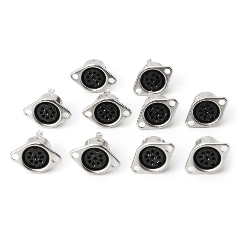 10 шт./компл. 3/4/5/6/7/8PIN панель крепление гнездо DIN адаптер MIDI Кабельный разъем |
