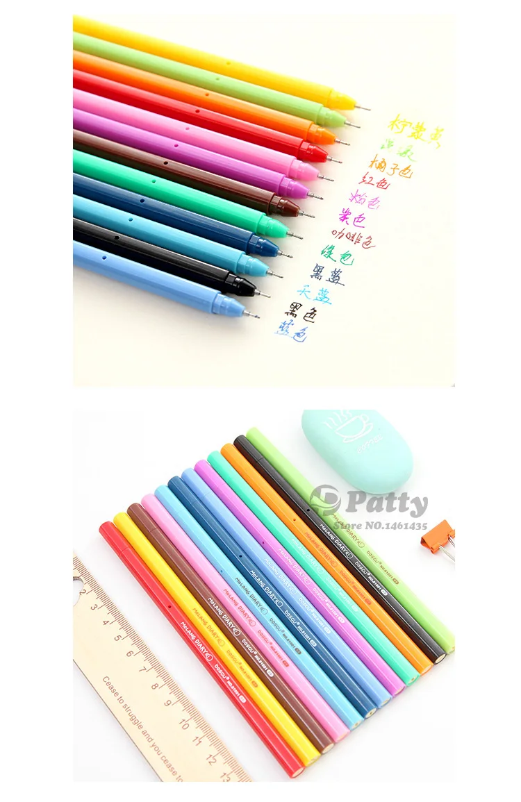 Цветная гелевая ручка molan 72 шт./лот школьные ручки для письма и рисования 0 5 мм