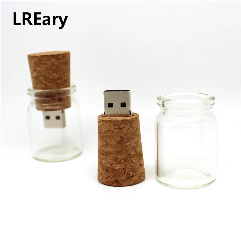 Флэш накопитель USB реальной емкости стеклянная бутылочка для желаний флэш дрифта