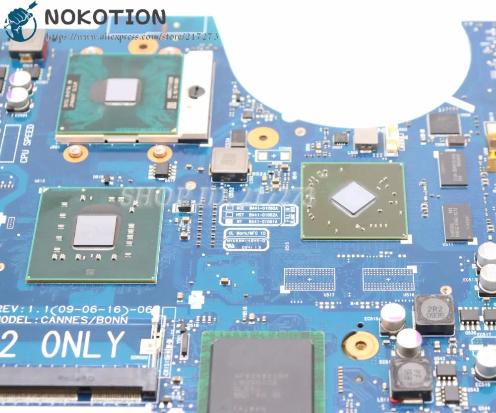 NOKOTION для Samsung NP-R522 R522 Материнская плата ноутбука PM45 DDR2 HD4300 графика BA92-05739A BA92-05739B