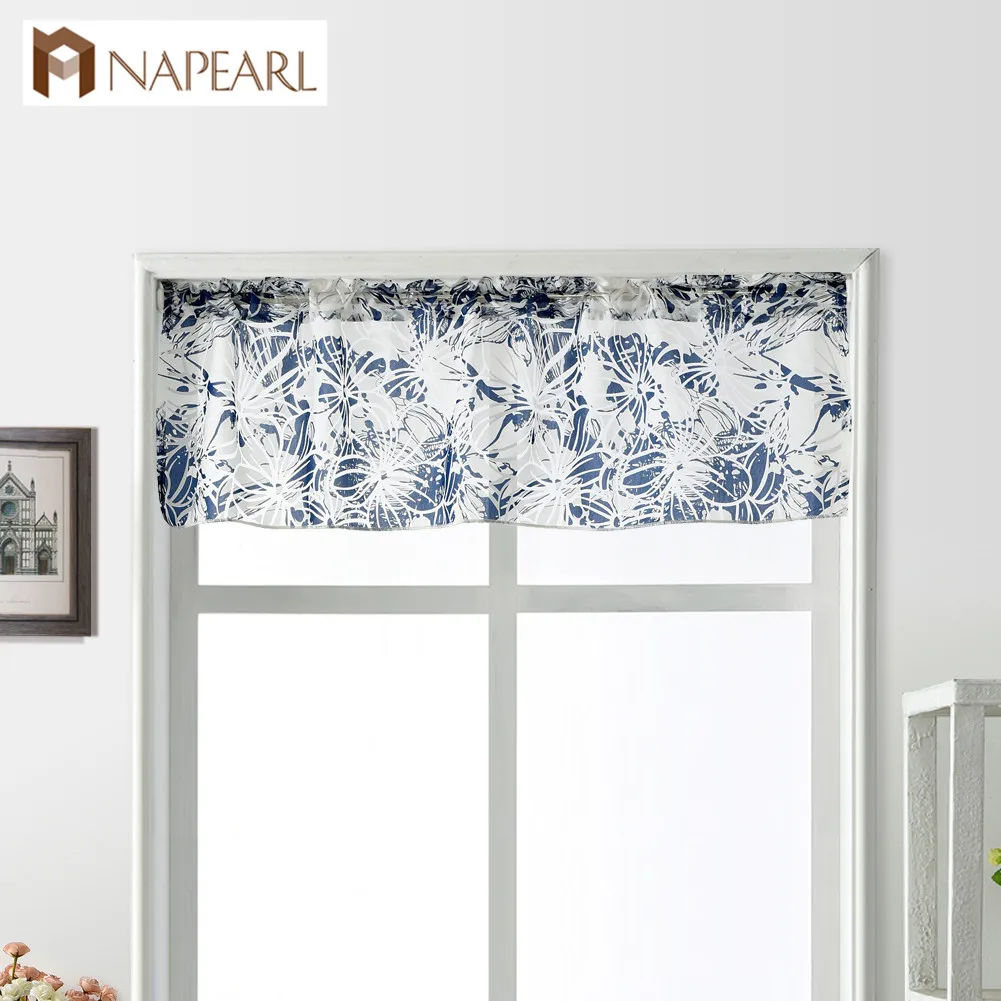 NAPEARL 1 шт. Новый подзор тюль занавес простой дизайн короткие капли цветочный стиль