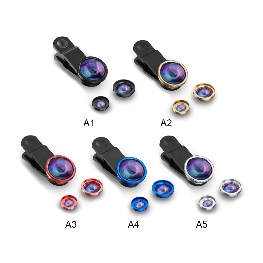 Universal 3 in1 Wide Angle Macro Fish Eye Lens Camera Mobile Phone Lenses For iPhone 6 6s 7 8 Plus Samsung Note 9 S9 | Мобильные