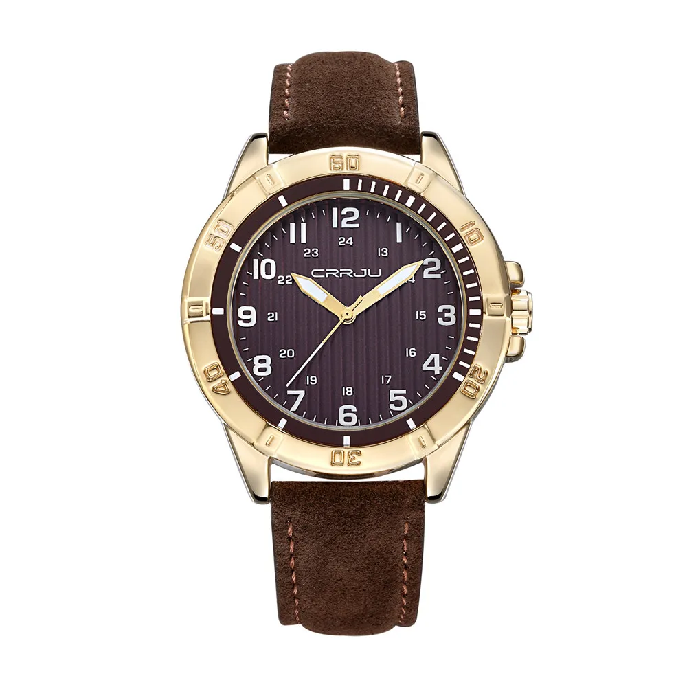 Часы наручные CRRJU Мужские Спортивные кварцевые брендовые Роскошные