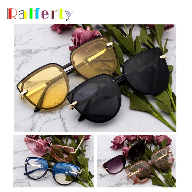 Ralferty 2019 Солнцезащитные очки женские кошачий глаз высококачественные