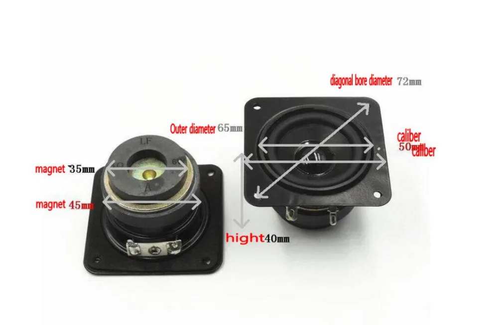 2 шт. 50 мм полный диапазон динамик DIY громкоговоритель Hi-Fi для автомобиля стерео