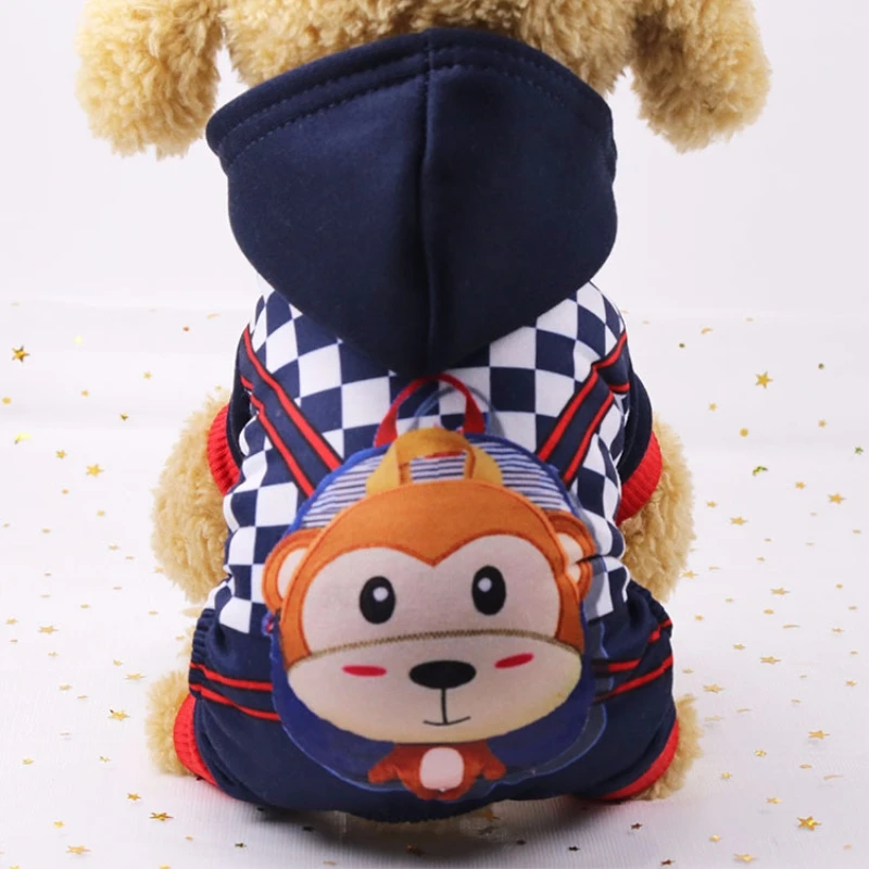 Новая одежда для домашних животных Теплый костюм кошек маленькие собаки Тедди