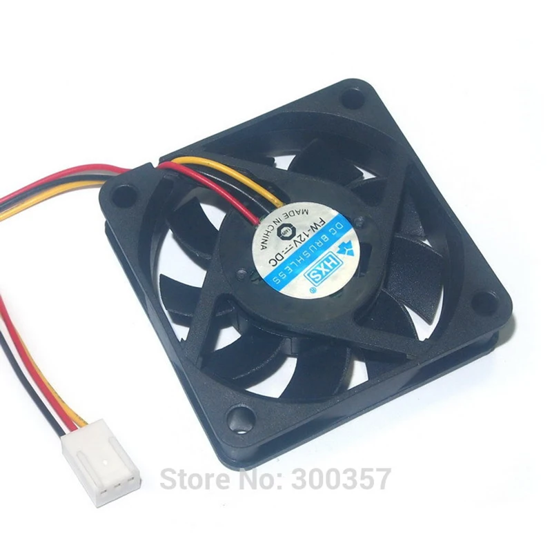 High quality Black 6cm 3pin12V 60mm x 15mm 6015 Brushless DC Fan PC Cooling Cooler Fan 10pcs gdstime dc cooling fan ventilator 6cm 60mm 6015 60 x 60 x 15mm 12v 2pin