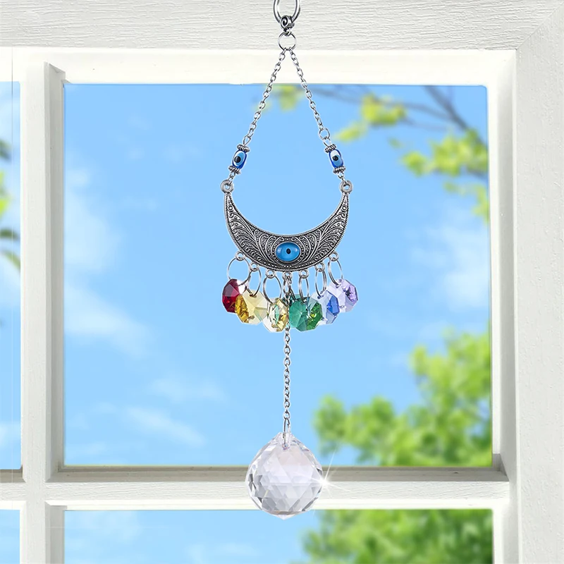 H& D чакра Suncatcher 30 мм Хрустальный Шар Подвесной Настенный счастливый злой украшение в виде глаза подарок для защиты дома Декор