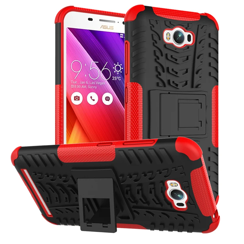 WolfRule For Cover Asus Zenfone Max ZC550KL Case TPU & Plastic Stand Armor Phone Coque |