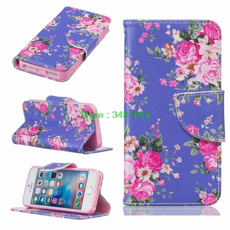 Флип чехол для Apple Iphone5 Iphone5s мобильный телефон кожаный IPhone 5 5S s кошелек