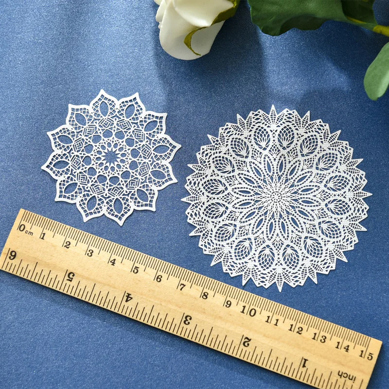 

10Pc Circle lace Material Paper Junk Journal Planner Craft Paper Scrapbooking Vintage Decorative Stickers DIY Craft Photo Albums