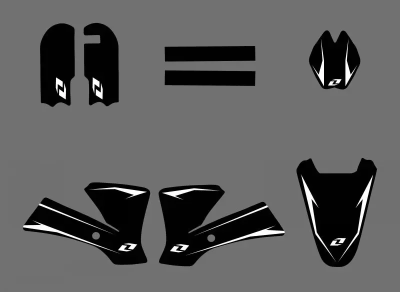 0063 новый стиль полная черная команда графика и фоны наклейки наборы подходят для