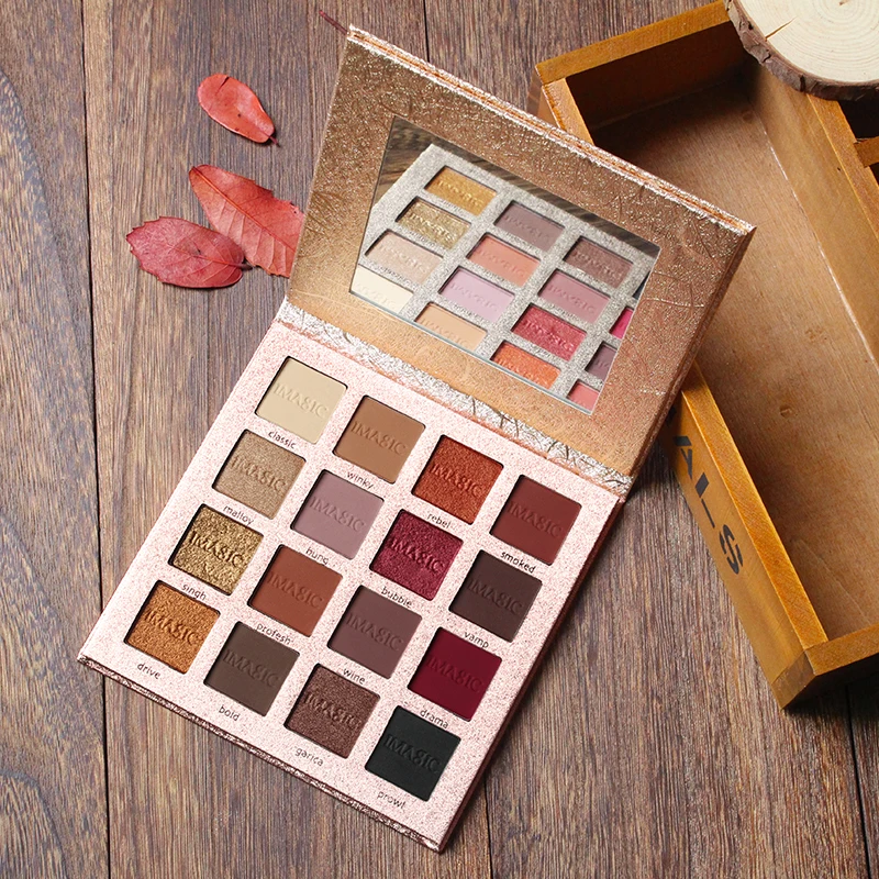 IMAGIC тени для век матовые мерцающие блестящие легкие в носке Палитра водостойкие