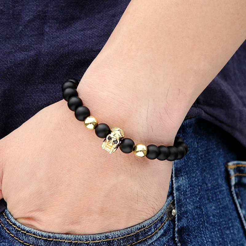 LIVVY винтажный средневековый рыцарь включая шлем мужской браслет модный шарм