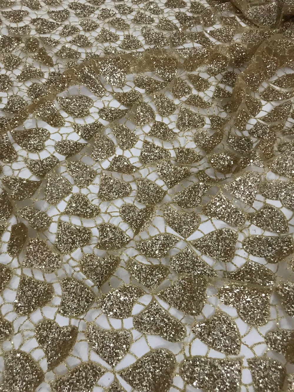 

Hot Sale z-han6259 African Net Lace Fabric with glued glitter newest Embroidery Tulle French Lace Nigerian Lace