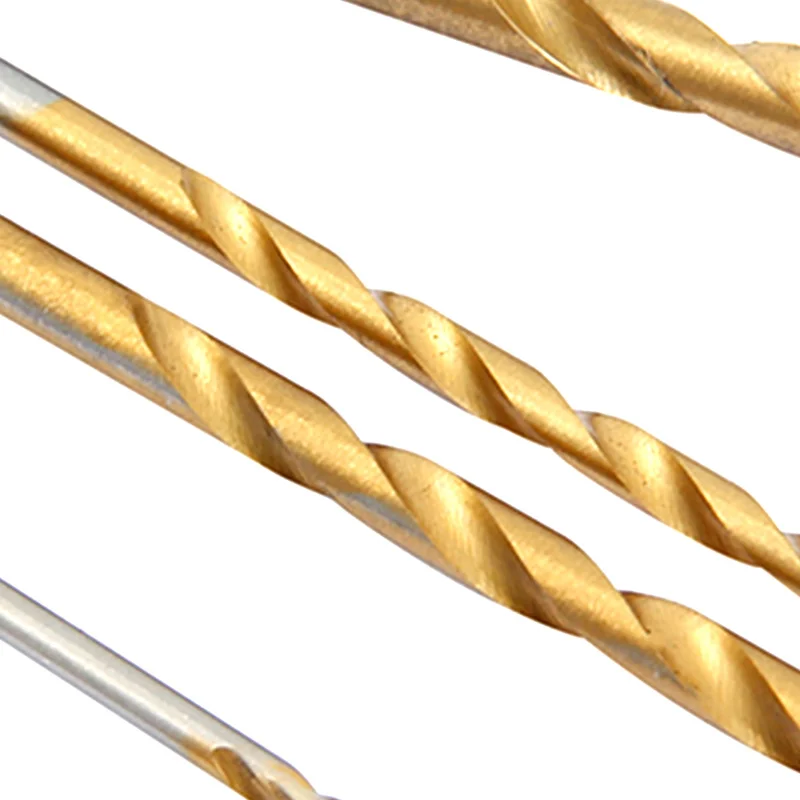 

50Pcs/lot Titanium Coated Twist Drill Bit High Steel for Wood Working Plastic Aluminum HSS Drill Bit Set Tools 1/1.5/2.0/2.5/3mm