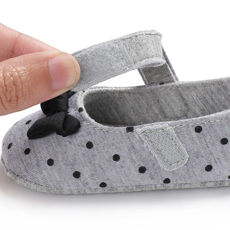 0-18 Months Cute Dot Toddler Newborn infant Girl princess Bowknot Strappy Baby Shoes Kid Crib First Walkers Moccasins |