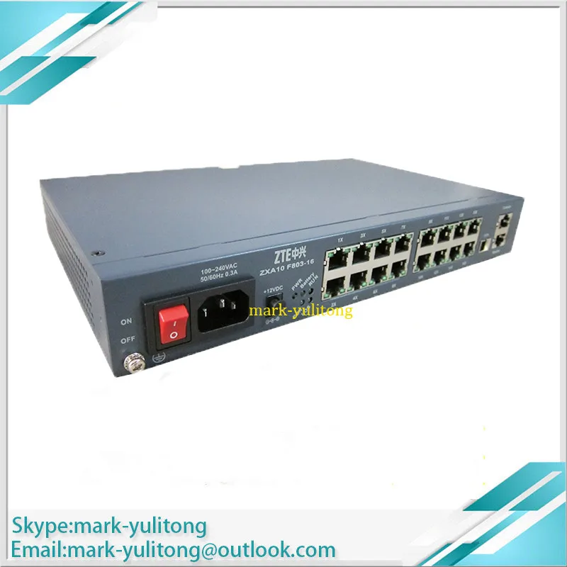 ZTE ZXA10 F803-16 MDU с 16 портами ethernet обратная Оптическая сеть GPON / EPON onu металлический