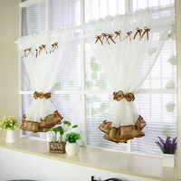 short curtains for kitchen tulle for windows roman curtain for living room bedroom drapes door blinds window treatments 2pcs