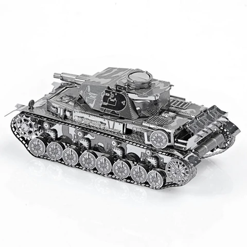Немецкая модель IV танка, 3D лазерная вырезка, головоломка «сделай сам», металлическая модель, нано-пазл, Детские Развивающие головоломки, игрушки для детей