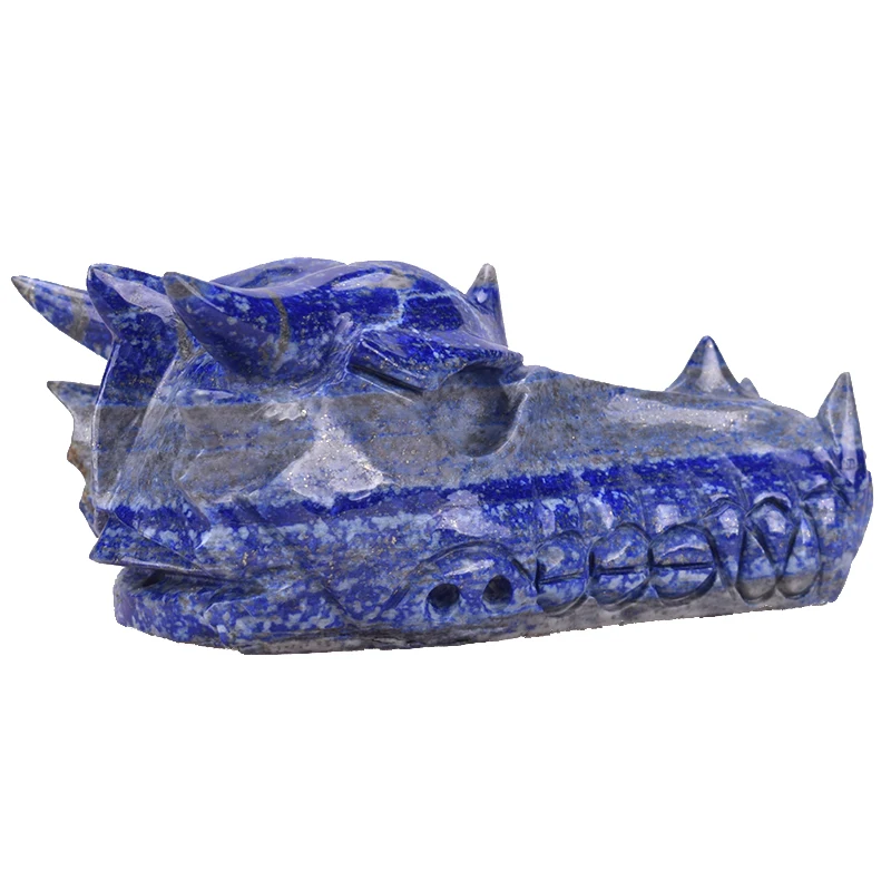 5 ''скульптура черепа дракона натуральный Лазурит Голова Дракона Исцеление