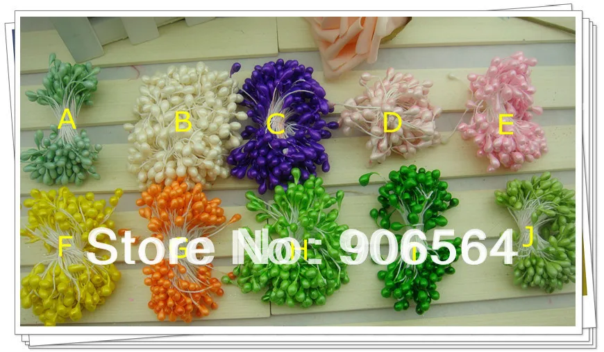 

10 Colors 6Mm Beads Mixed Stocking Flower Glass Flower Stamen Pistil Cake Decoration Women DIY Handwork Material 1800Pcs/Lot