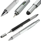 Ручка GENKKY, 6 шт.лот, практичный технический инструмент, шариковая ручка, отвертка, линейка, уровень спирта, многофункциональная