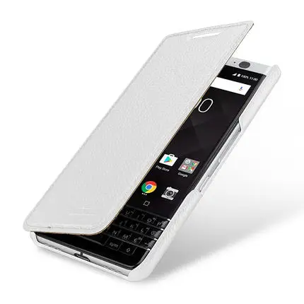 Белый Чехол из натуральной кожи для Blackberry KEY2, флип-чехол для телефона, чехол для Blackberry KEY 2, чехол для Blackberry KEYone - Цвет: Белый