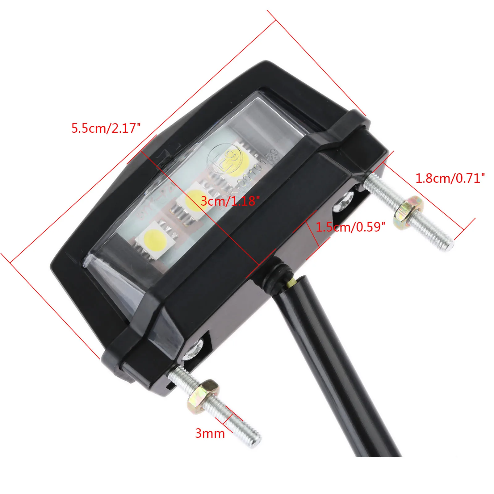 Yetaha 12V мотоциклетный светодиодный задний фонарь номерной знак лампа 3 индикатор