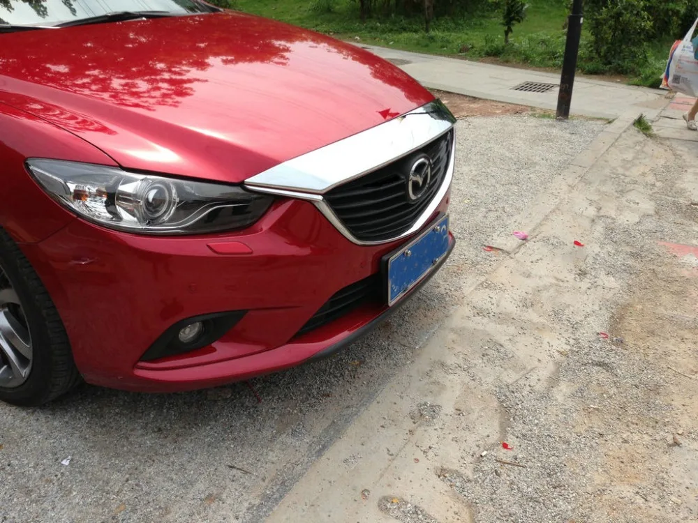 Передняя решетка автомобиля отделка Авто решетка украшения крышка для Mazda 6 atenza, ABS хром