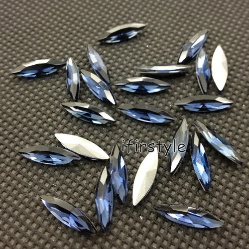 montana TopStone 200 шт./пакет 4x15mm Наветт с украшением в виде кристаллов на камне остроконечные Стекло с украшением в виде кристаллов маркиза для выбора ювелирные изделия с блестками для изготовления - Цвет: montana