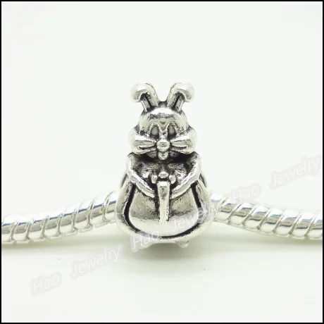 70 шт. тибетский серебряный кролик резная искусственная подвеска европейский