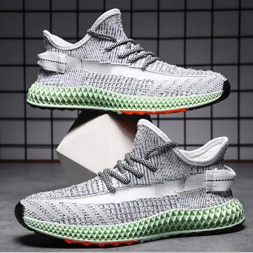 2019 spring and autumn new flying woven mesh men's shoes summer breathable non-slip sneakers casual trend | Обувь
