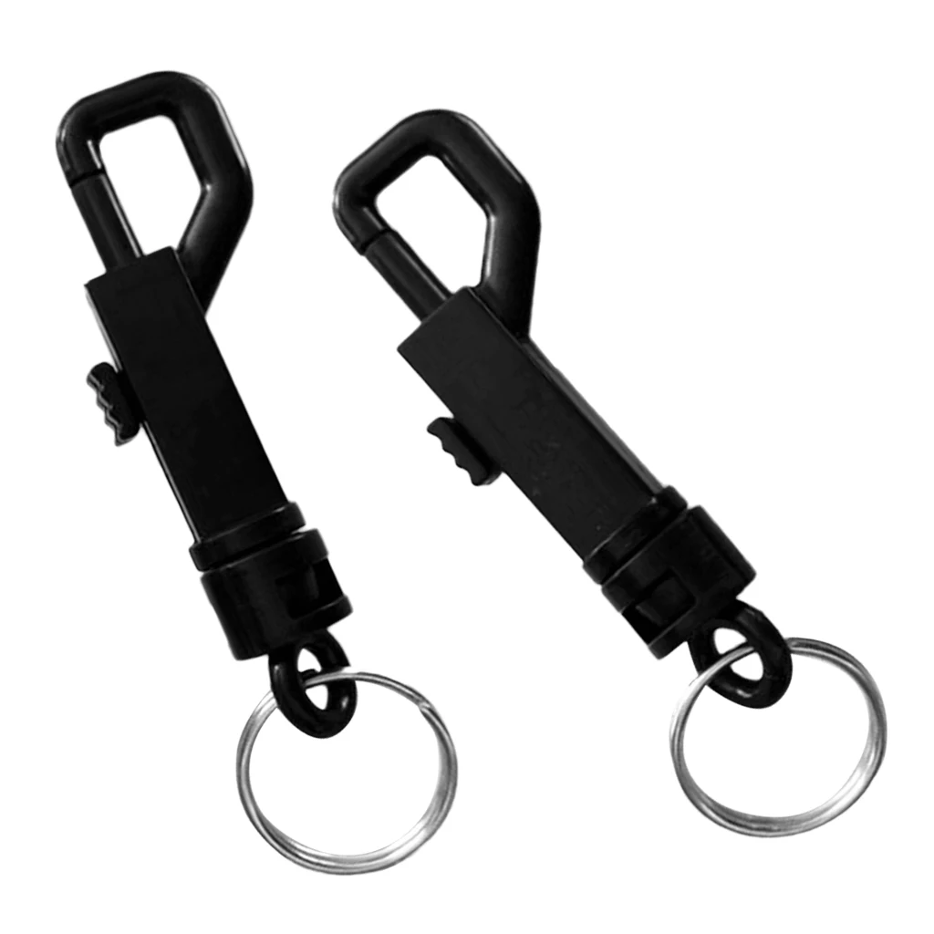 2 шт. прочный черный пластиковый поворотный защелкивающийся крючок с разрезным